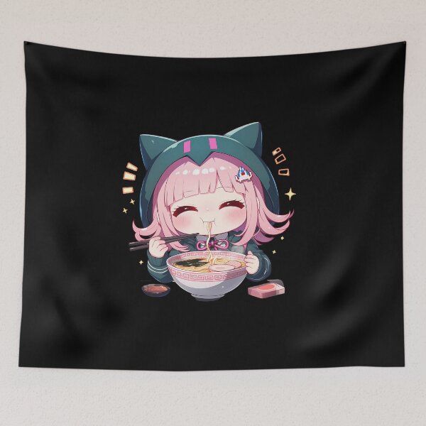 Item preview, Chiaki Nanami Danganronpa Anime Girl Kawaii Ramen Cute Gamer Chibi Warm designed and sold by Raslbazola.