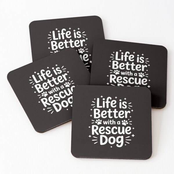 Item preview, Life is Better With a Rescue Dog Cute Dog Lover Quote Saying designed and sold by RopboxRone.