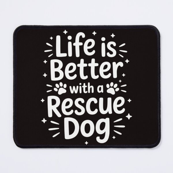 Item preview, Life is Better With a Rescue Dog Cute Dog Lover Quote Saying designed and sold by RopboxRone.