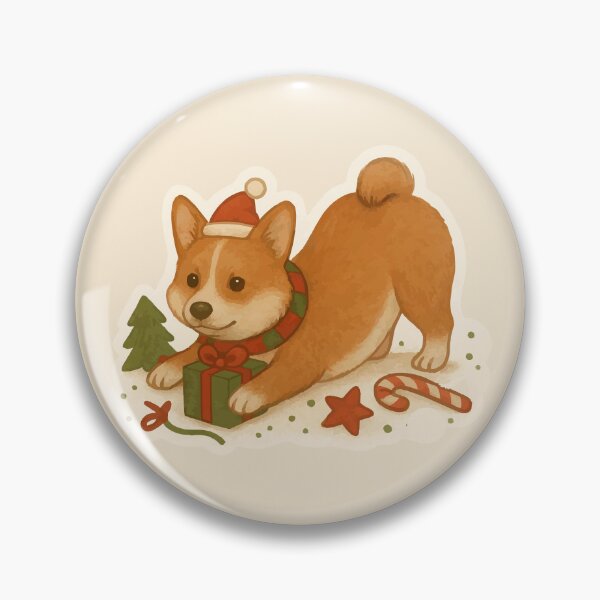 Item preview, Shiba Christmas Play Bow designed and sold by Tiny Joy World.