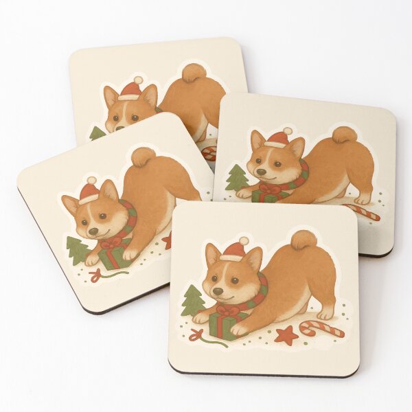 Item preview, Shiba Christmas Play Bow designed and sold by Tiny Joy World.