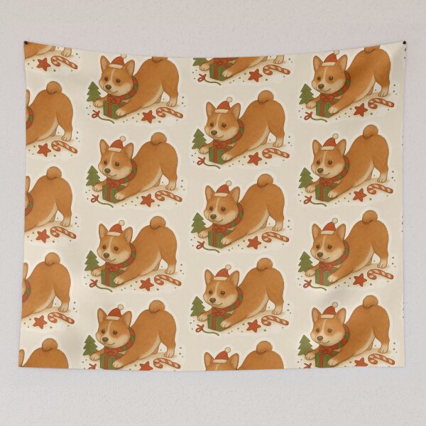 Item preview, Shiba Christmas Play Bow designed and sold by Tiny Joy World.
