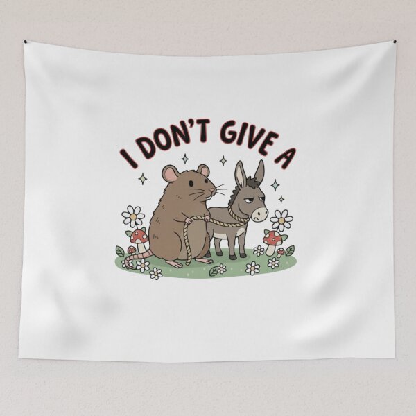 Item preview, I don't care, rat's ass, cheeky, sassy, funnyfits70, Humor, Funny, retro, vintages, funny quotes, animal humor, designed and sold by FunnyFits70.
