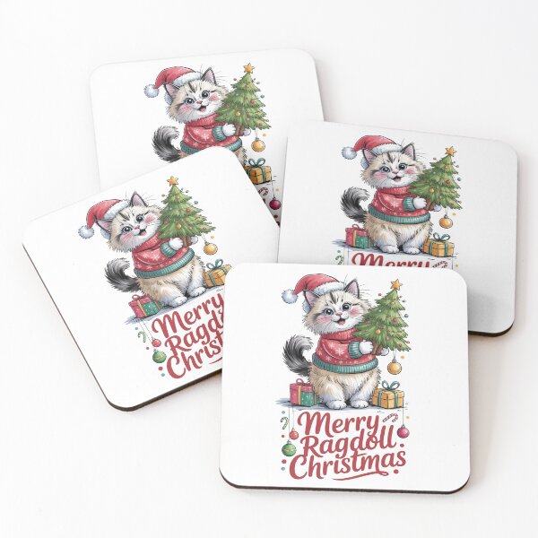 Item preview, Ragdoll cat merry Christmas Santa rich designed and sold by kaka8888.