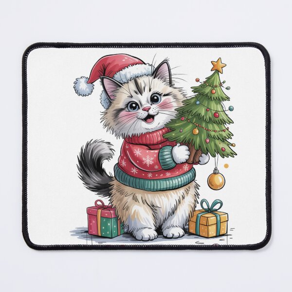 Item preview, Ragdoll cat merry Christmas Santa rich designed and sold by kaka8888.