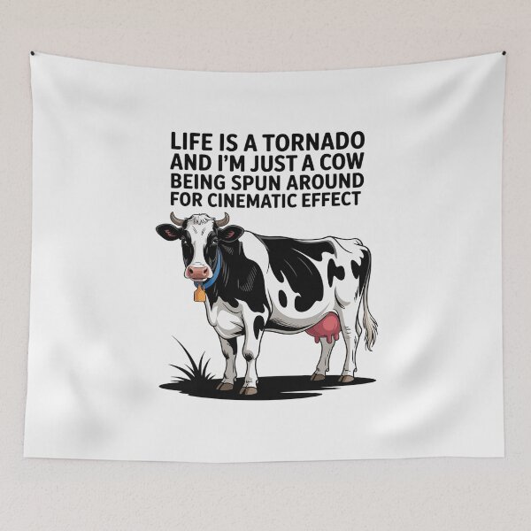 Item preview, Life Is a Tornado Cow Humorous designed and sold by RopboxRone.