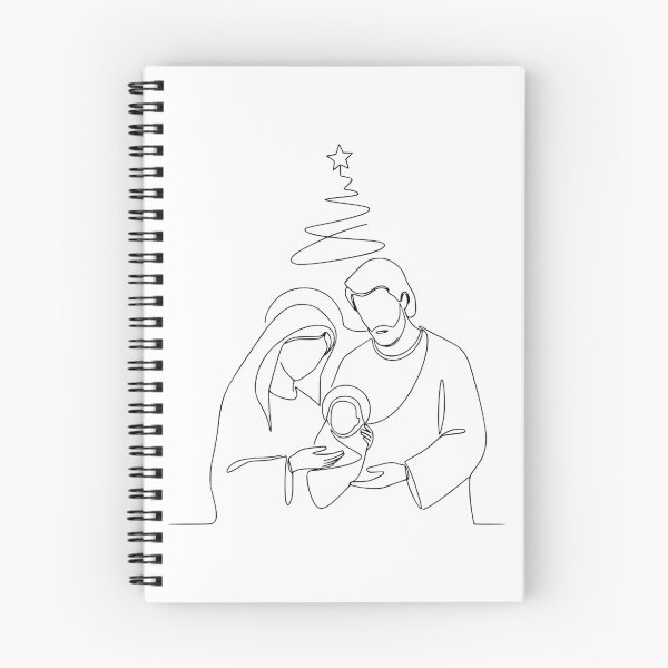 Item preview, Minimalist Continuous Line Art Christmas Nativity Holy Family designed and sold by Seeds of Change.
