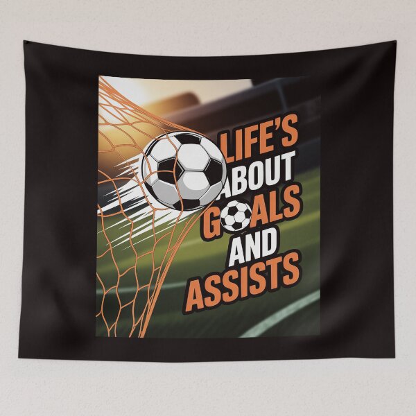 Item preview, Life Is About Goals Assists Soccer Player designed and sold by RopboxRone.