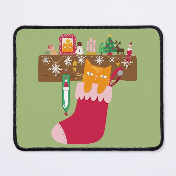 Item preview, Cat in Christmas Stocking designed and sold by Stephanie McRae.