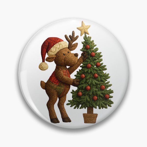 Item preview, Christmas Raindeer And Holiday Festive Tree designed and sold by DivineHaven.