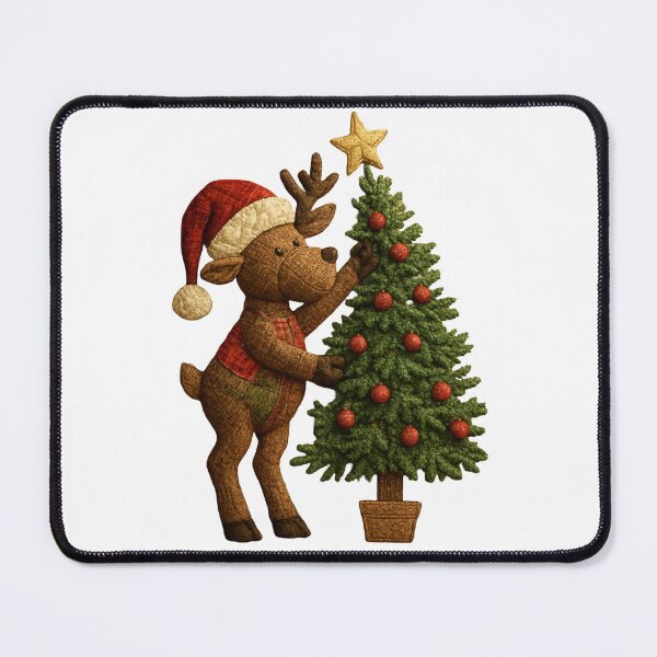 Item preview, Christmas Raindeer And Holiday Festive Tree designed and sold by DivineHaven.