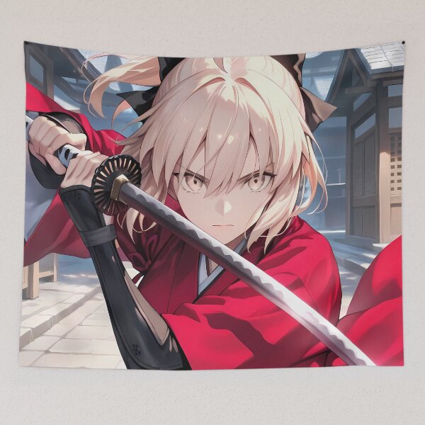 Item preview, Sakura Saber Bold Okita Souji Fate Grand Order Sakura Village Samurai Anime Girl Waifu Presence designed and sold by Raslbazola.
