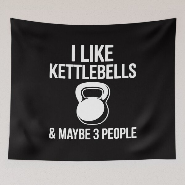 Item preview, I Like Kettlebells & Maybe 3 People HIIT Fitness designed and sold by Silicula.