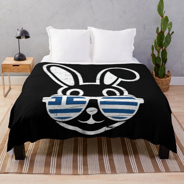 Item preview, Bunny Ears Sunglasses Funny Easter 2026 Greece Flag Greek designed and sold by ValerieRodrigue.