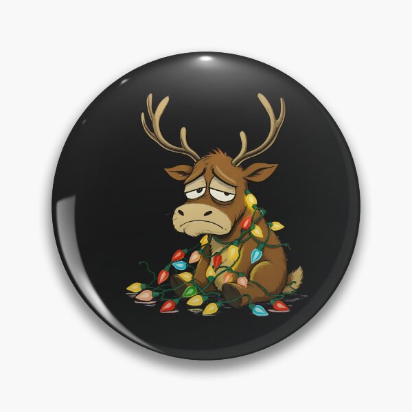 Item preview, Tired Reindeer – Classic Screen-Print Style | Simple Christmas Reindeer Design designed and sold by ColorSplash123.