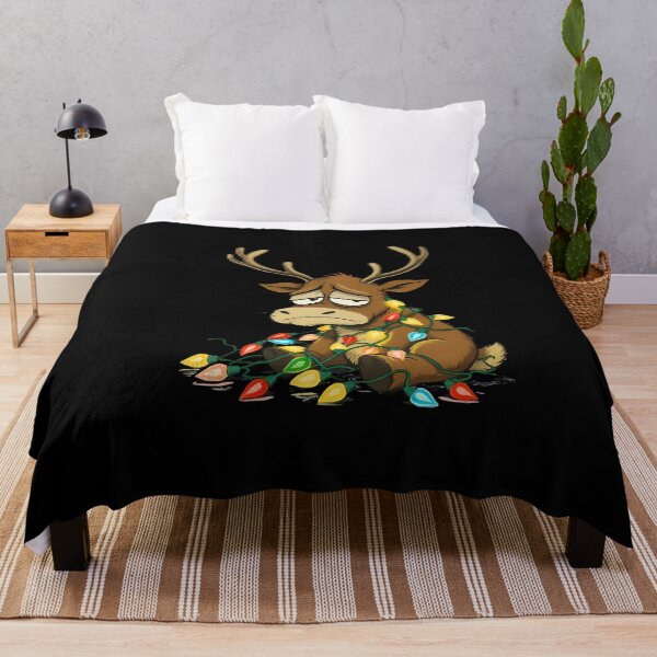 Item preview, Tired Reindeer – Classic Screen-Print Style | Simple Christmas Reindeer Design designed and sold by ColorSplash123.