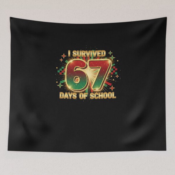 Item preview, I Survived 67 Days Of School Funny Six Seven Teacher Student  designed and sold by MOHITSALVI.
