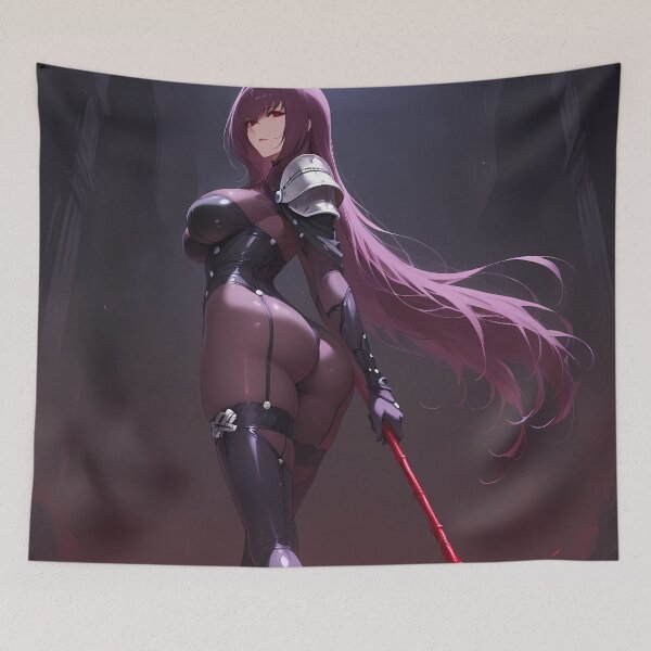 Item preview, Lancer Serene Scathach Sukasaha Fate Grand Order Waifu Festival Anime Girl Evening Glow designed and sold by Raslbazola.