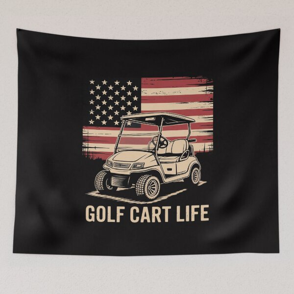 Item preview, Golf Cart Life Men Women Kids American Flag Dad designed and sold by Silicula.