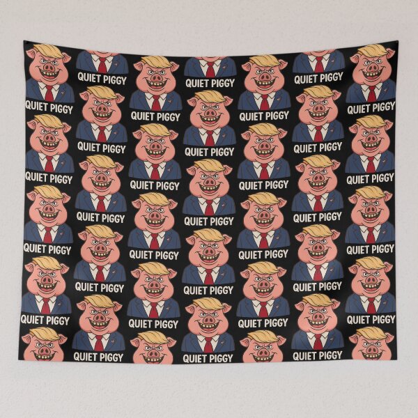 Item preview, Quiet Piggy Parody Scene With Bold Humorous Energy designed and sold by rosebaymen.