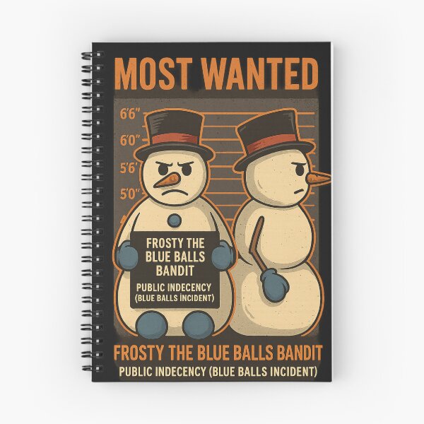 Item preview, Frosty the Blue Balls Bandit – Snowman Mugshot designed and sold by Laughprints.