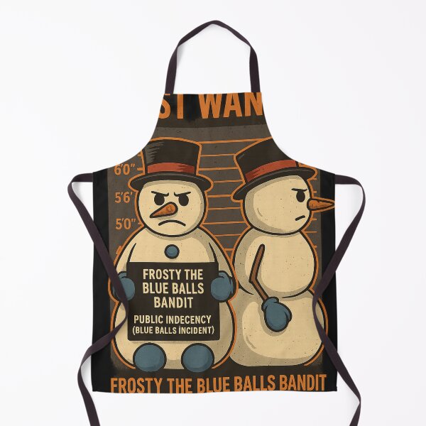 Item preview, Frosty the Blue Balls Bandit – Snowman Mugshot designed and sold by Laughprints.
