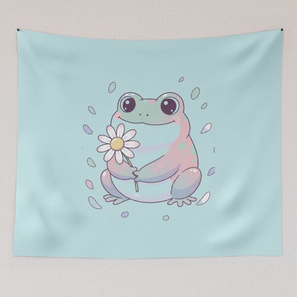 Item preview, Cute Pastel Frog Holding a Daisy designed and sold by ZP-Designs.