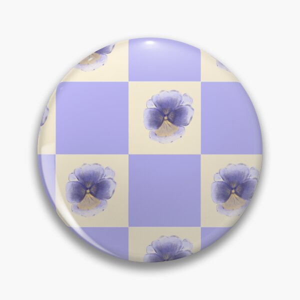 Item preview, Checkered pansy pattern designed and sold by MotleyCrafts.