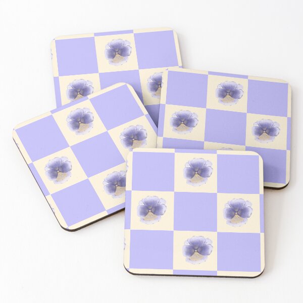 Item preview, Checkered pansy pattern designed and sold by MotleyCrafts.