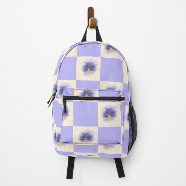 Item preview, Checkered pansy pattern designed and sold by MotleyCrafts.