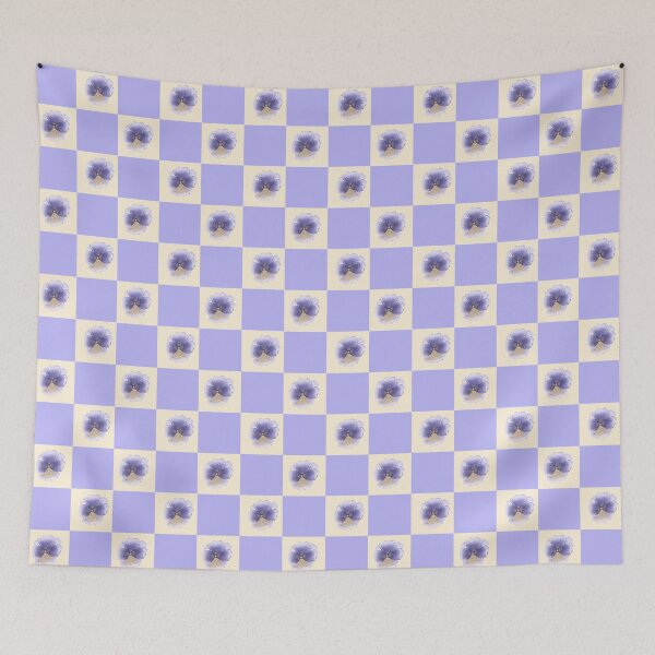 Item preview, Checkered pansy pattern designed and sold by MotleyCrafts.