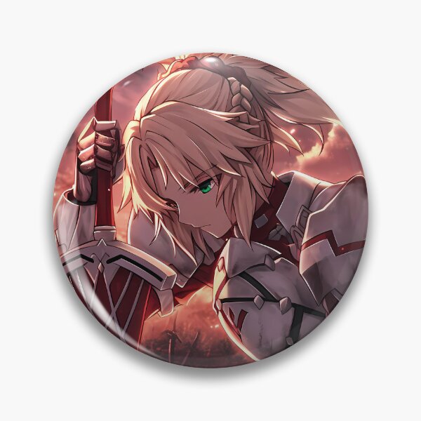 Item preview, Battleworn Mordred Fate Grand Order Red Saber Warrior Anime Girl Waifu Spirit designed and sold by Raslbazola.
