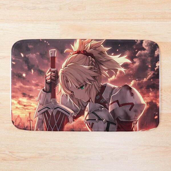 Item preview, Battleworn Mordred Fate Grand Order Red Saber Warrior Anime Girl Waifu Spirit designed and sold by Raslbazola.