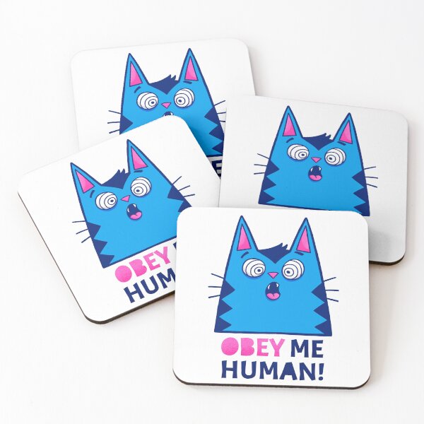 Item preview, Obey Me Human - Cat Attitude designed and sold by monkeysoup.