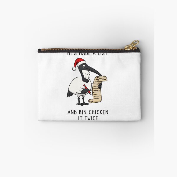 Item preview, Christmas Bin Chicken - Australian Bin Chicken Christmas themed ibis with quote "He's made a list Bin chicken it twice" featuring an Aussie ibis bird designed and sold by messy-nessie.