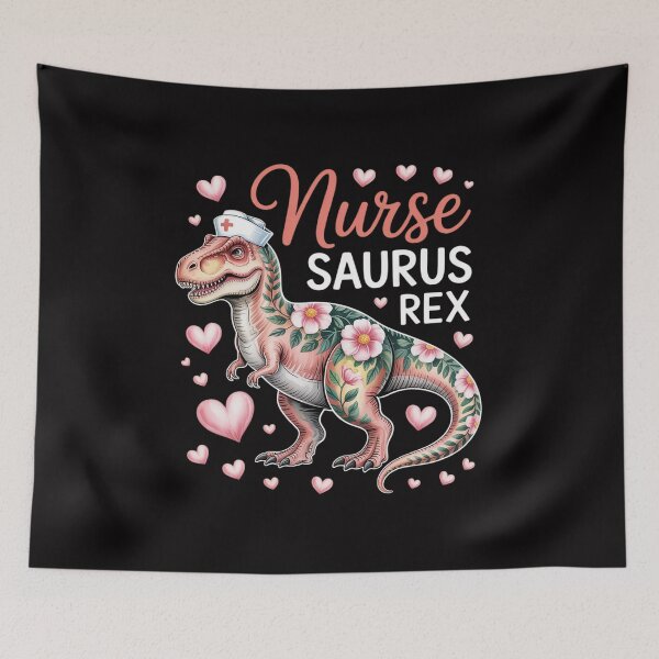 Item preview, Dinosaur Scrub Nurse Life RN Nursing LPN Floral Mother designed and sold by GalaFunny.