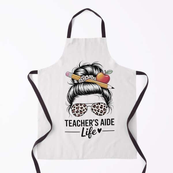 Item preview, Cute Teacher's Aide Life Leopard Messy Bun Appreciation designed and sold by GalaFunny.