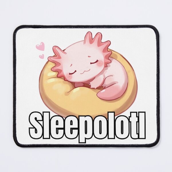 Item preview, Sleepolotl – Cute Sleeping Axolotl Design designed and sold by Pikalot.