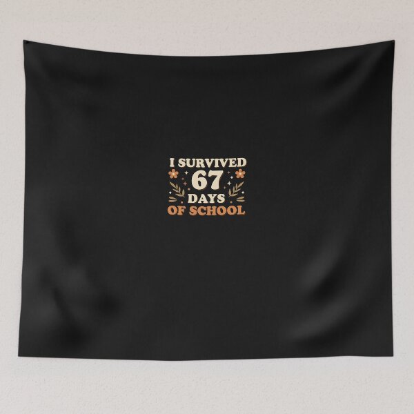 Item preview, I Survived 67 Days Of School Funny Teachers Students Retro  designed and sold by cawtoon.