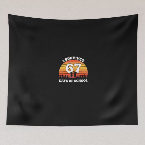 Item preview, I Survived 67 Days Of School Funny Teachers Students Retro designed and sold by cawtoon.