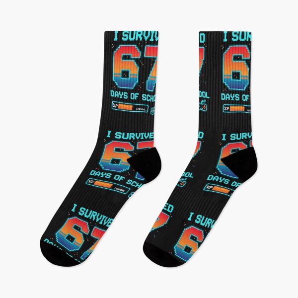 Item preview, I Survived 67 Days Of School Funny Teachers Students Retro  designed and sold by cawtoon.