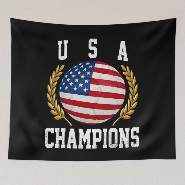 Artikelvorschau, Fußball-Flaggenmeister – USA – Fan- und Team-T-Shirt für Männer und Frauen entworfen und verkauft von wallsandpatts.