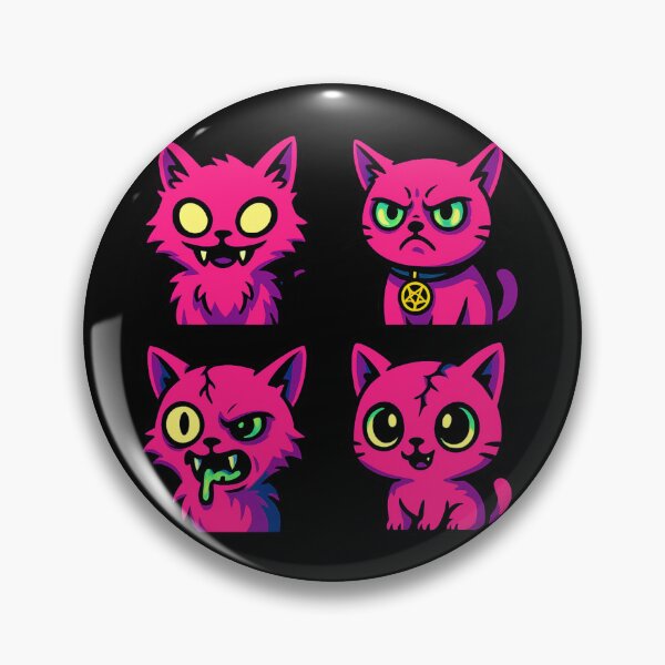 Item preview, Creepy Core Hot Pink Cat Monsters designed and sold by SpokeBender.