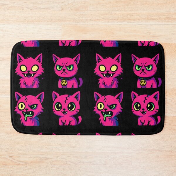 Item preview, Creepy Core Hot Pink Cat Monsters designed and sold by SpokeBender.