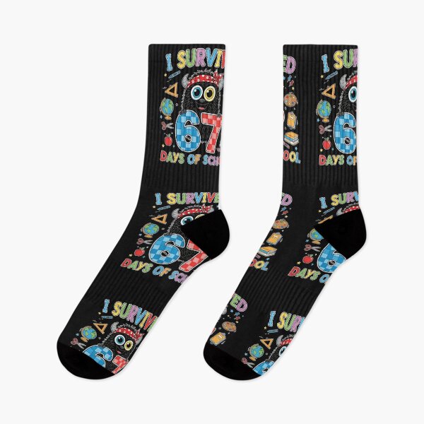 Item preview, I Survived 67 Days Of School Six Seven Cat Teachers Kids designed and sold by cawtoon.