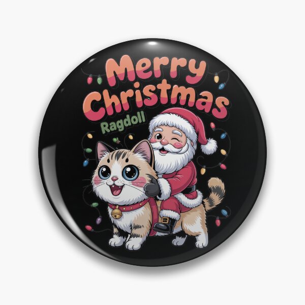 Item preview, Ragdoll cat merry Christmas Santa rich designed and sold by kaka8888.