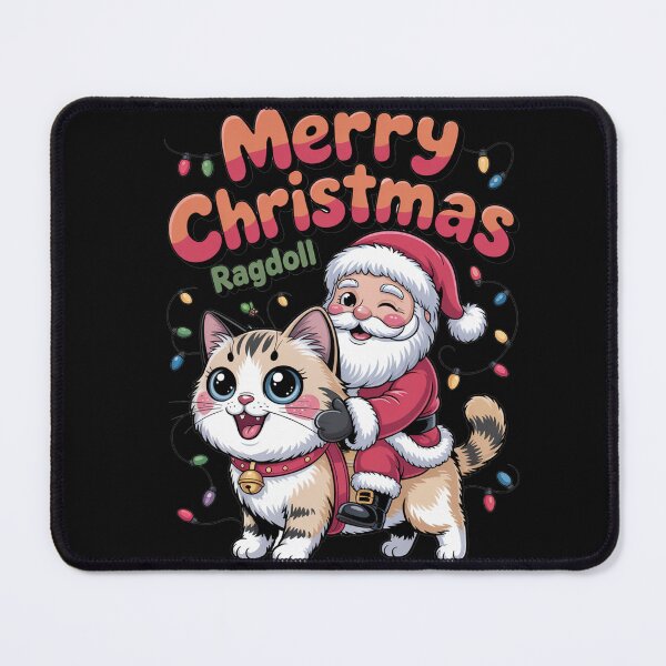 Item preview, Ragdoll cat merry Christmas Santa rich designed and sold by kaka8888.