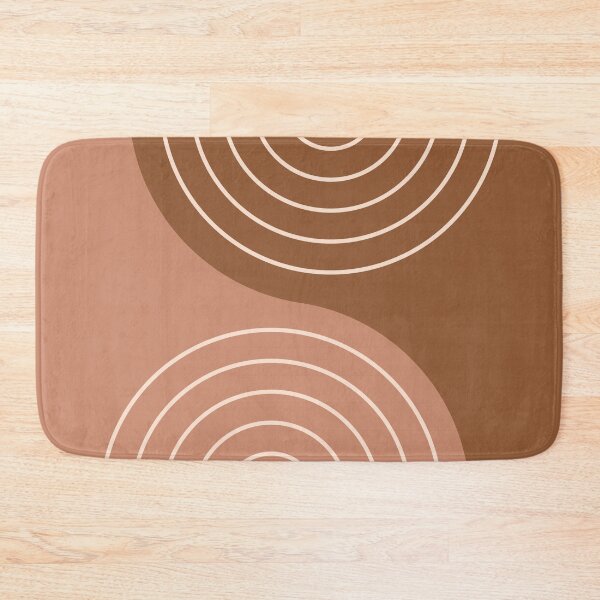 Item preview, Midcentury Modern Rainbow Lines Pattern 1.3 in Rustic Pastel Brown designed and sold by nineFlorals.