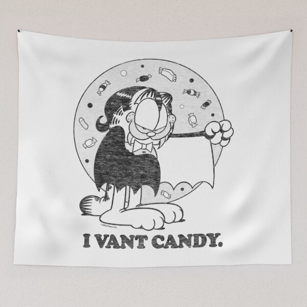 Item preview, Garfield Vampire Candy Humor Retro Halloween Design designed and sold by Yareli Jonathon.