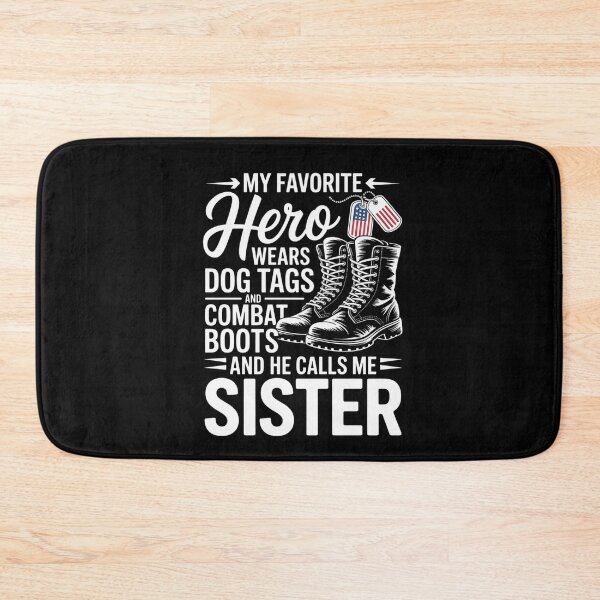 Item preview, Hero Wears Dog Tags Combat Boots Proud Military Sister Gift designed and sold by TiredPack.